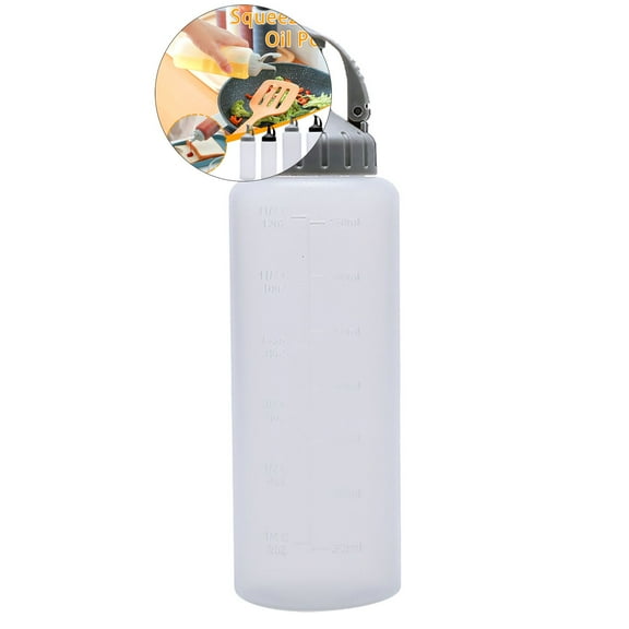 WNFJR Buy One Get One Free Plastic Squeeze Bottles, Leak-proof Oil Pot, Plastic Squeeze Squirt Condiment Bottles with Leak-Proof Cap, Condiment Squeeze Bottles