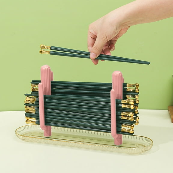 WNFJR Cactus Chopstick Rest Reusable Chopsticks Drain Rack Reusable Plastic Chopstick Holder Kitchen Chopsticks Drain Rack Kitchen Counter Chopsticks Rack Cactus Shape Chopstick Rack