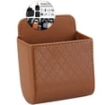 thumbnail image 1 of WNFJR Car Air Vent Storage Bag PU Car Organiser Air Ventilation Organizer Bag Box with Hook for Keys, Coins, Bill Deposit, Mobile Phones, 1 of 4