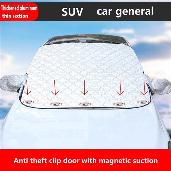 WNFJR Car Front Windshield Shade, Fallen Leaf Dust UV Ice and Snow Protector, Universal for Cars Trucks