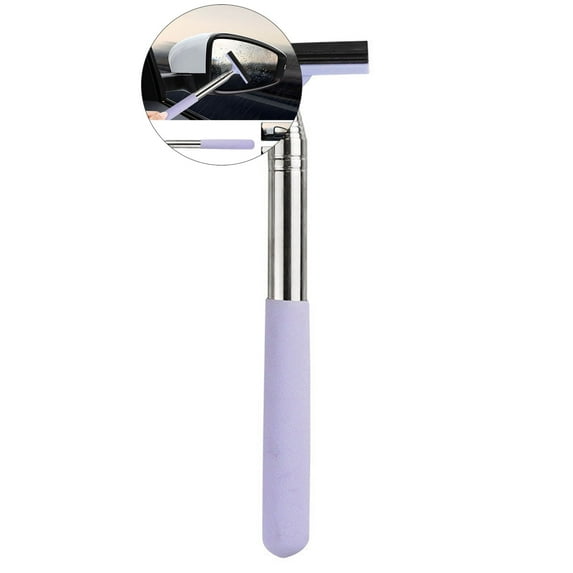 WNFJR Car Rearview Mirror Retractable Wiper, Telescopic Long Rod Car Glass Squeegee Water Cleaner, Portable Cleaning Tool for All Vehicle Glass