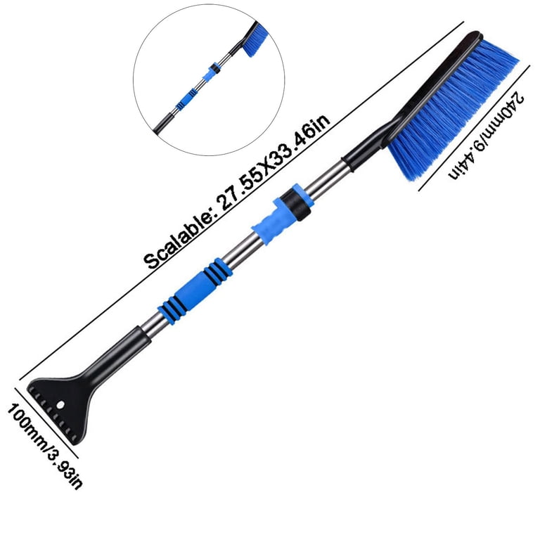 Long Handle Snow Removal Brush & Ice Scraper Combo For Car Windshield – 52.5cm Multipurpose Tool