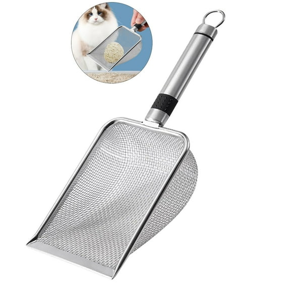 WNFJR Cat Litter Shovel Cat Supplies Household Litter Shovel Pet Litter Scoop Cat Litter Scooper Beach Litter and Scoop Reptile Sand Scoop Litter Deep Pet Supplies Mesh Stainless Steel