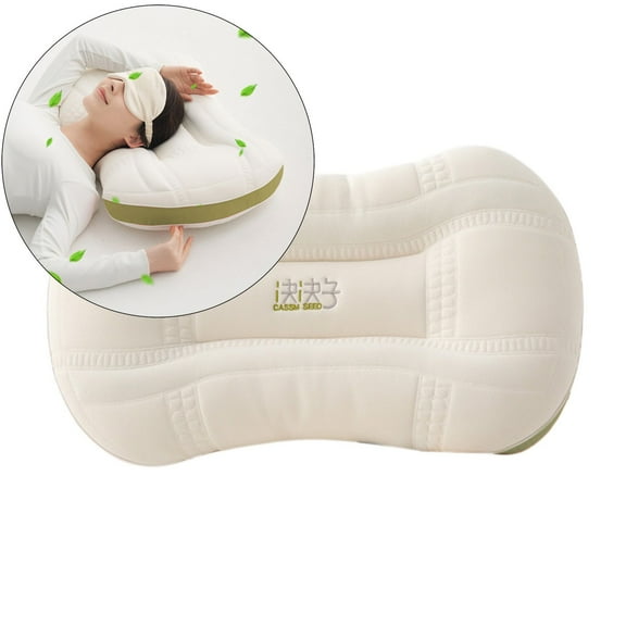 WNFJR Cervical Neck Pillow - Ergonomic Pillow for Neck, Shoulder, and Back Pain Relief, Memory Foam Pillow Firm/Soft on Each Side for Preference