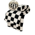 thumbnail image 1 of WNFJR Checkered Blanket, Soft Cozy Checkered Throw Blanket, Warm Fluffy Checkerboard Throw Blanket, Checkered Blanket, for Couch Bed Sofa, 1 of 4