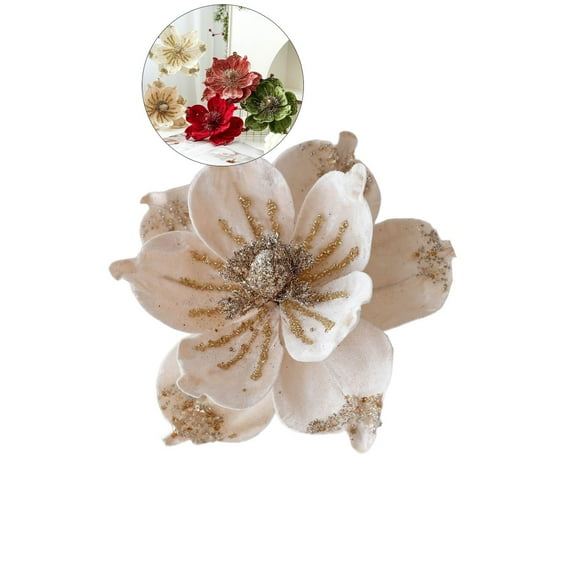 WNFJR Christmas Artificial Flowers Christmas Tree Decorations DIY Ornaments for Xmas Holiday Party Wedding Bouquets Decor