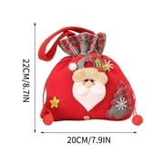 WNFJR Christmas Eve Gift Bags Children's Fabric Gift Bags Reusable Holiday Gift Bags Washable Cloth Gift Bags for Christmas