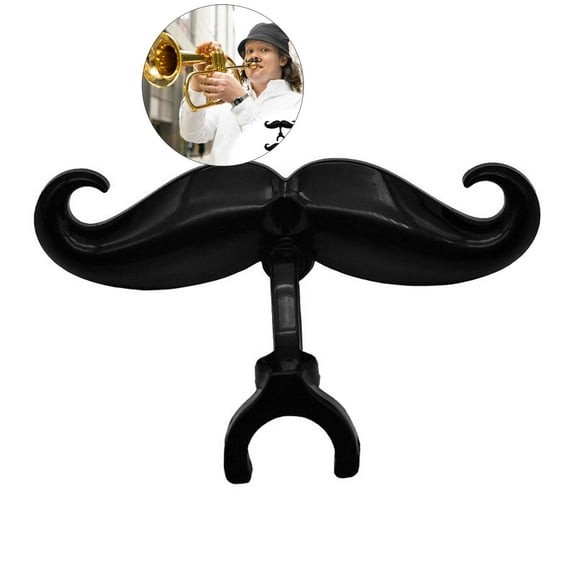 WNFJR Clip On Mustache for Trombone with Protective Case - Durable Trombone Mustache with Firm Shank Grips, Trombone Mouthpiece Add-on for Fun Shows, Ideal Trombone Accessories