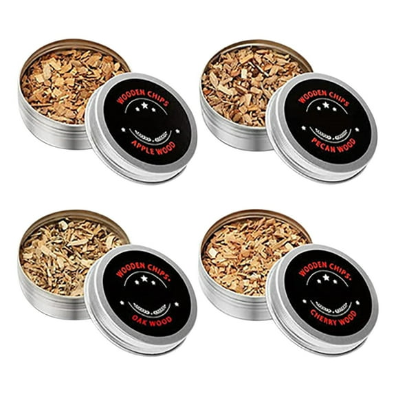 WNFJR Cocktail Aromatherapy Wood Chips - 4 Flavor Set for Whiskey Lovers, Fathers & Men - Enhancing Grilling Experience with Mojito & Classic Cocktail Scented Smoke