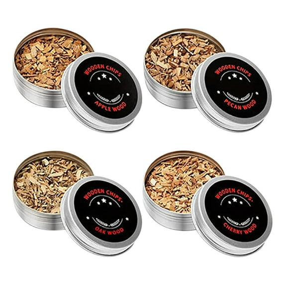 WNFJR Cocktail Aromatherapy Wood Chips - 4 Flavor Set for Whiskey Lovers, Fathers & Men - Enhancing Grilling Experience with Mojito & Classic Cocktail Scented Smoke