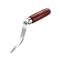 WNFJR Coconut Tool Coconut Meat Remover Wooden Handle Stainless Steel Coconut Opener Scraper for Kitchen Home