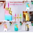 thumbnail image 1 of WNFJR Color-Changing 3-Flame Gas Lighter, Windproof Design, Large Gear Control, Recyclable, Elegant Gift Box Included, 1 of 2