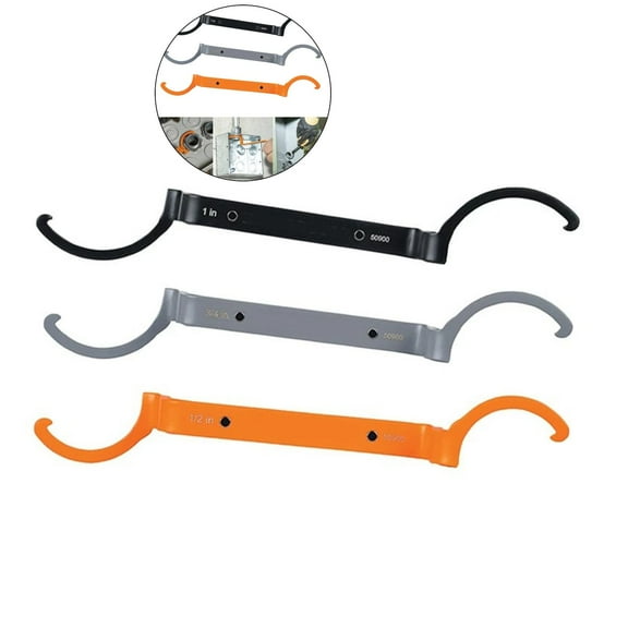WNFJR Conduit Lockout Wrench Set - Designed for Tightening and Loosening Locknuts in Tight Spaces, 1/2", 3/4", and 1" Sizes with Offset Bends
