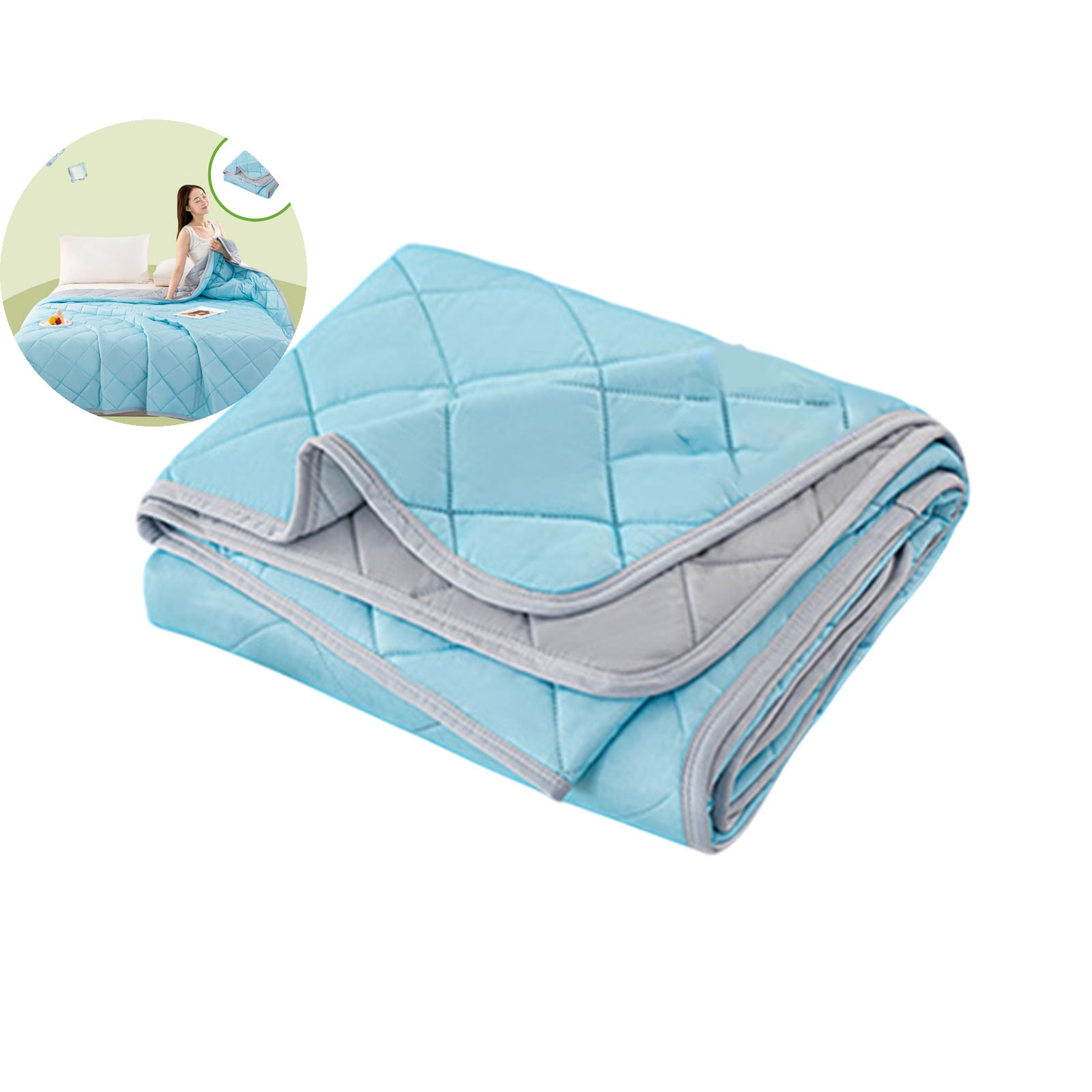 WNFJR Cooling Blanket for Hot Sleepers & Night Sweats Relief - Summer ...