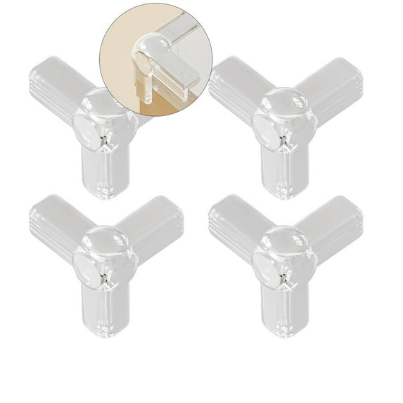 WNFJR Corner Protectors, 4 Pack, Proofing Corner Guards, Clear and Transparent Corner Bumper & Edge Cushion for Furniture, Table, Cabinet Sharp Corner & Edge
