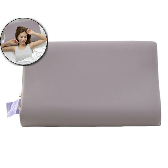 WNFJR Cotton Contour Pillow Cover Memory Foam Pillowcase Pillow Protector for Cervical Pillow, 15.75" x 23.62"(Gray)