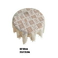 thumbnail image 1 of WNFJR Cotton Linen Tablecloth Vintage Handmade Crochet Tablecloth Decorative Lace Table Cloth Cover Square, 24x24 Inch, 1 of 4