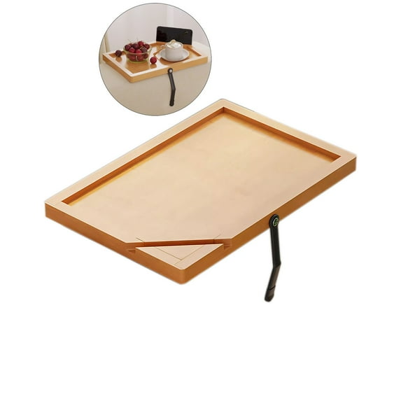 WNFJR Couch Arm Table, Clip On Tray Sofa Table for Couches, Sofa Arm Tray for TV Dinners, Remotes, Drinks, Snacks and Small Spaces