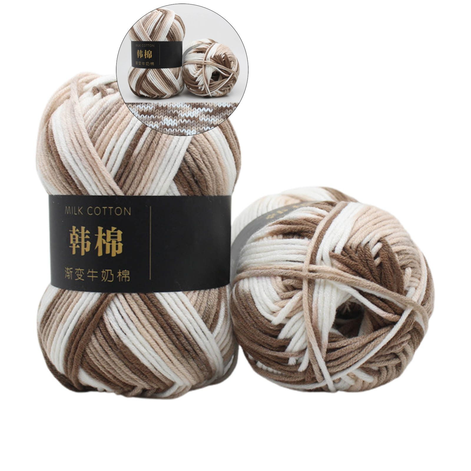 WNFJR Crochet/Knitting Rainbow Yarn, Multicolor Variegated Acrylic Yarn ...