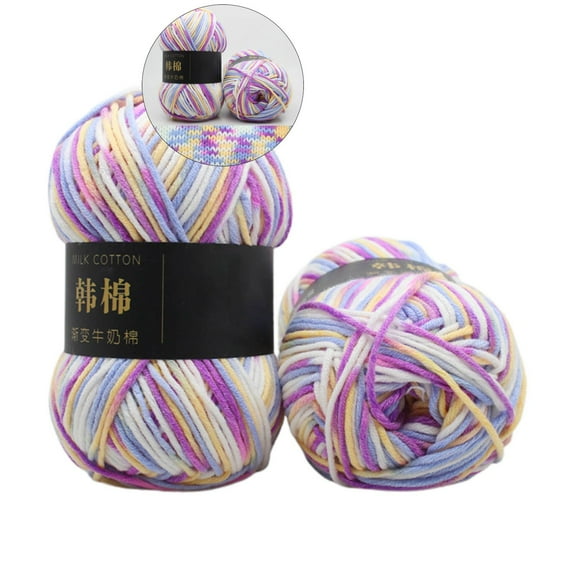 WNFJR Crochet/Knitting Rainbow Yarn, Multicolor Variegated Acrylic Yarn, Crochet Yarn for Beginners, Soft Yarn for Crocheting Blanket and Handicraft Mini Project