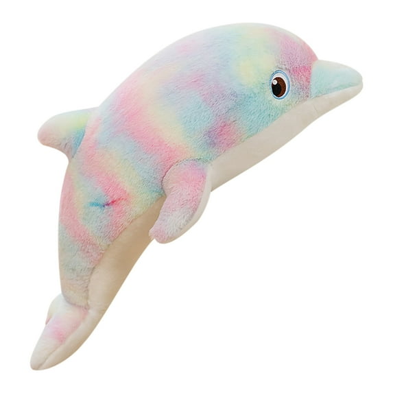 WNFJR Cute and Colorful Soft Plush Dolphin Doll - Perfect Gift for Kids & Friends, Ideal as Sleeping Pillow and Charming Bedroom Decor (50cm/19.7in)