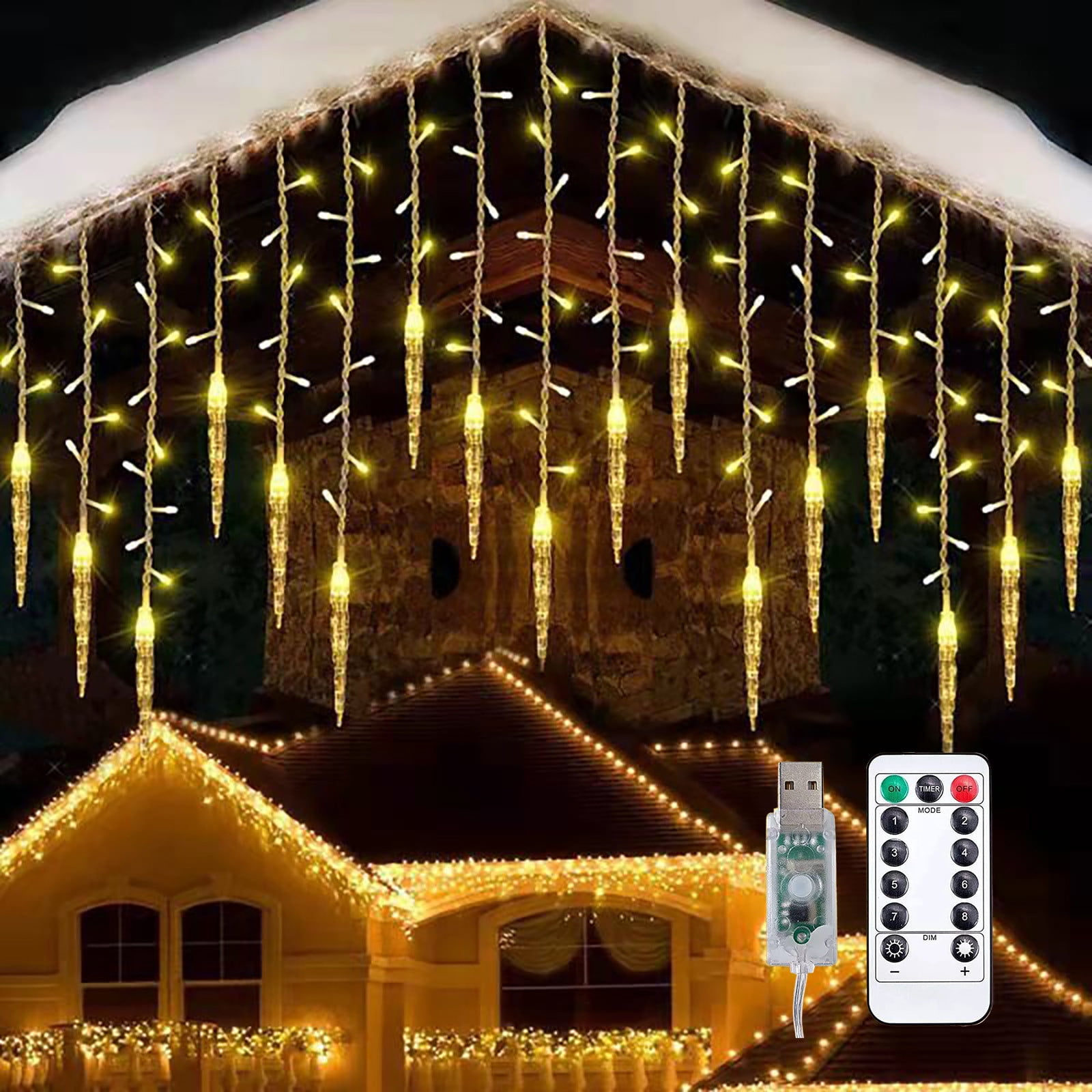 WNFJR Discounted LED Ice Bar Lights Icicle Curtain Lights with Eight