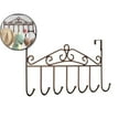 thumbnail image 1 of WNFJR Over the Door Hooks, Over the Door Hanger for Hanging, Over Door Towel Rack Coat Rack Hanger Hooks for Clothing, Anti-Rust Over Door Organizer Rack with 7 Hooks(Coffee), 1 of 6
