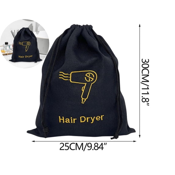 WNFJR Drawstring Storage Bags for Hair Dryer, Blow Dryer Travel Case with Drawstring Shoe Pouch, Universal Cosmetic Bag for Travel Wallet Organizer