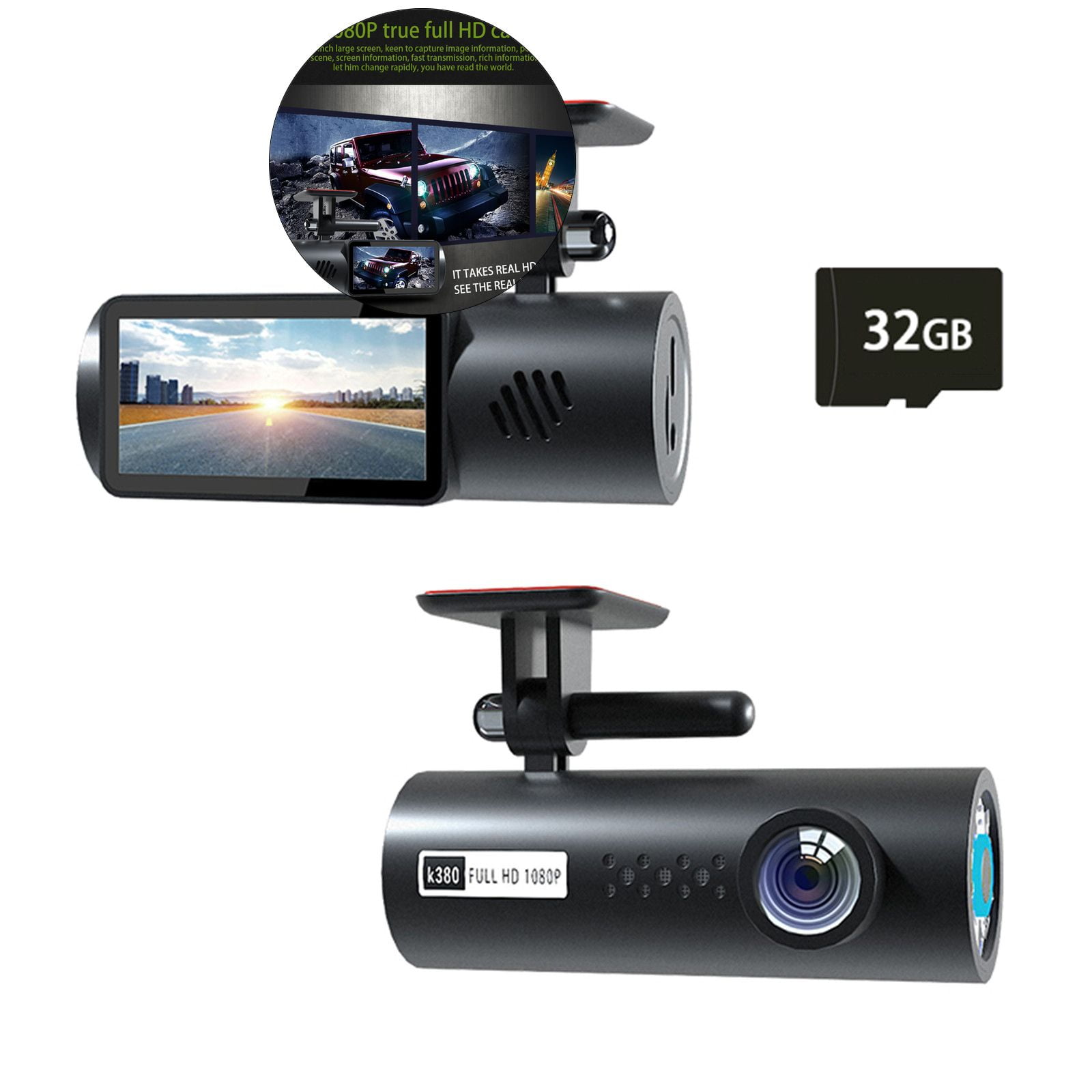 Yabdbg Dashca Quad 4x1080P Avant,Gauche,Droite Et Arrière Caéra Ebarquée Voiture,GPS WiFi 24H