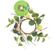 thumbnail image 1 of WNFJR Easter Egg Candle Rings Wreaths Spring Egg and Berry Candle Rings Artificial Eucalyptus Candle Holder Mini Wreaths for Easter Holiday Home Kitchen Table Centerpiece, 1 of 4
