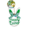 thumbnail image 1 of WNFJR Easter Rabbit Tree Ornament Wooden Hanging Bunny Ornaments with Plaid Bow and Rope Wood Hollowed Out Easter Ornaments Spring Hanging Decorative for Home Garden Decor, 1 of 4