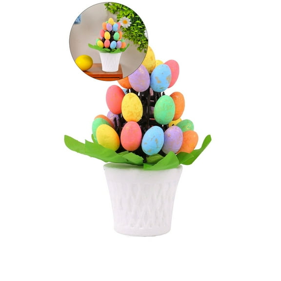 WNFJR Easter Table Decoration Centerpiece, Easter Egg Bonsai Artificial Easter Decoration, Easter Eggs Table Tree Decor for Party Birthday Home Spring Decoration Indoor Use