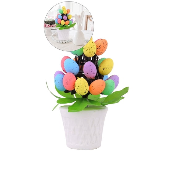 WNFJR Easter Table Decoration Centerpiece, Easter Egg Bonsai Artificial Easter Decoration, Easter Eggs Table Tree Decor for Party Birthday Home Spring Decoration Indoor Use