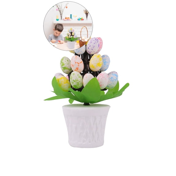 WNFJR Easter Table Decoration Centerpiece, Easter Egg Bonsai Artificial Easter Decoration, Easter Eggs Table Tree Decor for Party Birthday Home Spring Decoration Indoor Use