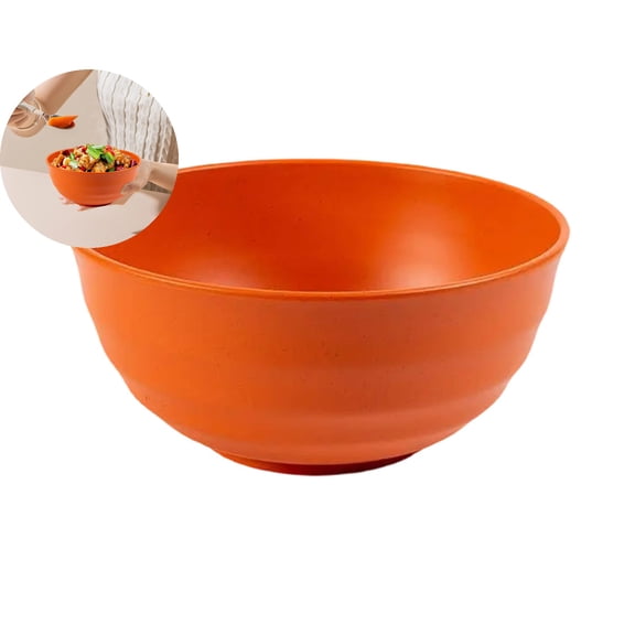 WNFJR Eco-Friendly Plastic Cereal Bowl – Lightweight Straw Fiber Bowl Microwave & Dishwasher Safe – Reusable Non-Breakable Soup, Oatmeal & Fruit Bowl