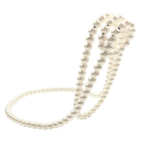 WNFJR Elegant Pearl Necklace Wine Rack - Luxurious Decor for Home or Gift, Stable Steel Wire Design, Ideal for Red Wine Bottles, 27cm x 17cm