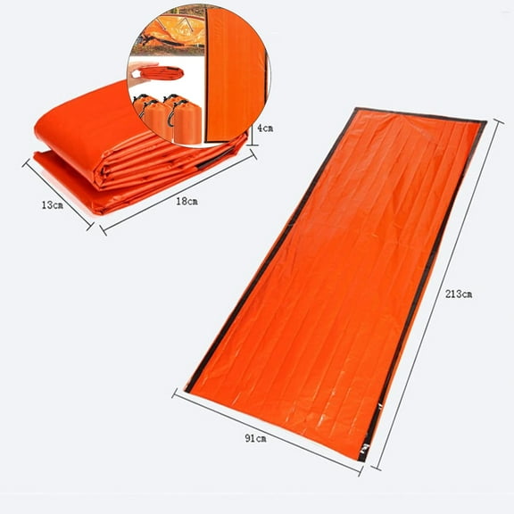 WNFJR Emergency Sleeping Bag, Emergency Blanket, Waterproof Lightweight Survival Shelter Blanket, Portable Survival Thermal Sack for Outdoor Camping Hiking Adventure