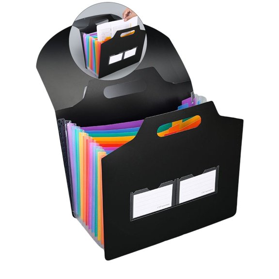 WNFJR Expanding File Folder Accordian File Organizer, Document Receipt Holder for School Office Supplies