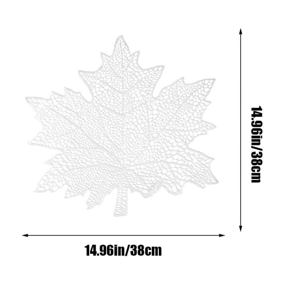 WNFJR Fall Leaf Placemats, Maple Leaf Thanksgiving Place Mats Heat Insulation Placemats Table Decoration Hollow Out Coasters Placemat for Dining Table Decor Wedding Party