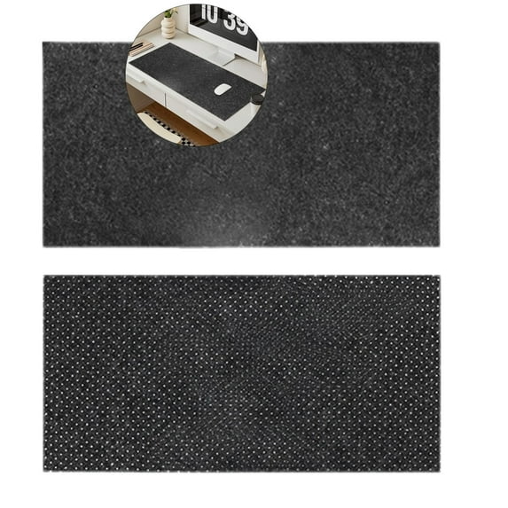 WNFJR Felt Desk Mat, Non-Slip Mouse Pad, 24"x12" Office Supplies Desk Protector, Desk Accessories for Home and Office(Black)