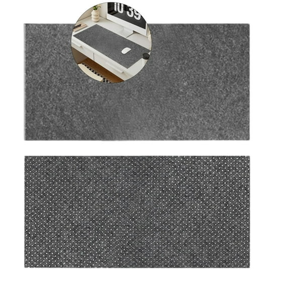WNFJR Felt Desk Mat, Non-Slip Mouse Pad, 24"x12" Office Supplies Desk Protector, Desk Accessories for Home and Office(Dark Gray)