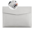 thumbnail image 1 of WNFJR File Folder, PU Leather File Organizer Filing Envelope Portfolio Case Tablet Sleeve with Magnetic Snap Closure for Home School Office Stationery, 1 of 4