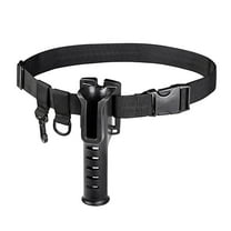 WNFJR Fishing Rod Holder Belt - Adjustable Waist Wading Belts for Men with Portable Pole Inserter for Spinning Casting Reel, Outdoor Surf Kayak Fly Fishing Gear Accessories Wader Strap