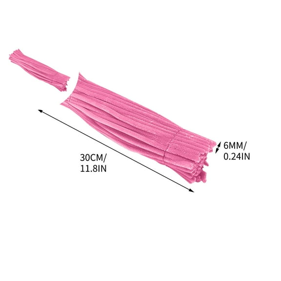 WNFJR Fluffy Light Pipe Cleaners 100 Pcs, Chenille Stems for DIY Crafts & Home Decor Projects, Soft Craft Supplies