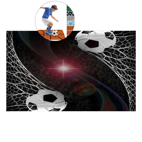 WNFJR Football Training Mat - 40x60cm Non-Slip Ball Control Practice Gym Mat for Kids & Adults, Improves Coordination & Footwork, Machine Washable, Indoor/Outdoor Use