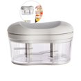 thumbnail image 1 of WNFJR Garlic Chopper, Portable Garlic Mincer, Hand Push Garlic Press with Clear Storage Container for Both Home and Camping, 1 of 4