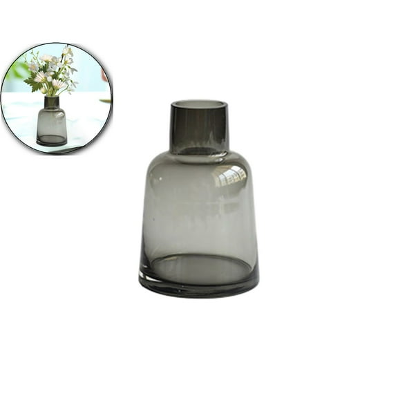 WNFJR Glass Vase for Flowers & Reed Diffuser Bottle, Watertight Clear Vases for Modern Home Decor, Small Bud Vases for Shelf, Bookcase, or Wedding Gift