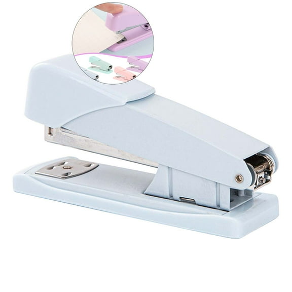 WNFJR Handheld Metal Stapler | Efficient & Multifunctional | Universal 12 Types of Staples | Easy Binding | Fashionable Design(Light Blue)