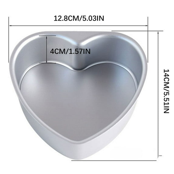 WNFJR Heart Shaped Live Bottom Cake Mould - Love Shaped Chiffon Baking Mould - Valentine's Day Cake Mould - Aluminum Alloy Cake Mould