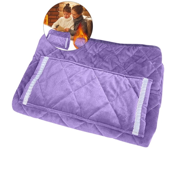 WNFJR Heated Blanket with Pocket USB Heated Lap Blanket for Office Car Heated Blanket Heated Throw Blanket Portable Heated Blanket for Dorm Car Home Travel Brown